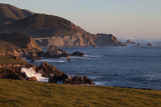 Early Evening, Big Sur Coast and Bixby Creek Bridge, 