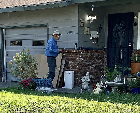 Bill distributing flyers