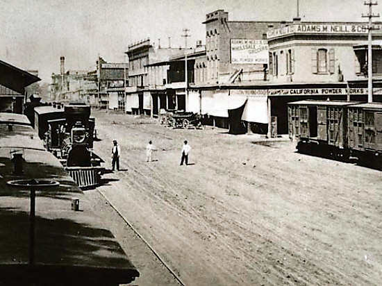 Front Street in Sacramento, 1869
