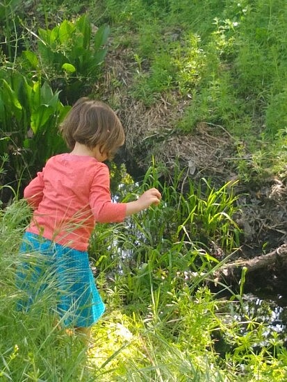 Edra in the creek at church