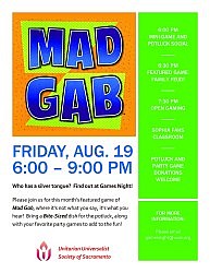 Games Night Fri. 8/19 @ 6 PM