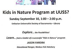 Kids to nature event September 2017 flyer JPEG
