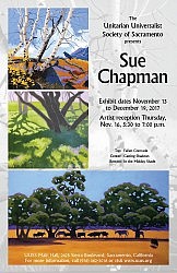 Art Exhibit Committee presents art reception for Sue Chapman on Thursday, November 16 from 5:30 to 7PM.
