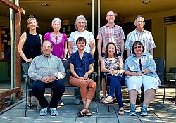 Back Row - Rachel Nickel, Joyce Ownbey, Rev. Lucy Bunch, Sean Fountain, 
Rev Roger Jones;
Front Row - Jon Peterson, Ministerial Intern Rosemary Dodd, Tina Chiginsky Lawrence (Chair), Beth ten Pas