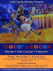 "Coco" & Cocoa! Family Movie Night - Nov. 2nd 6:30p - 8:30p