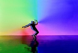 performance rainbow background