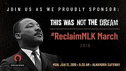Join us at the Reclaim MLK March! Mon. 1/21 @ 9:30 a.m.