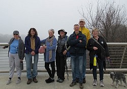 Foggy hike along Sacramento River