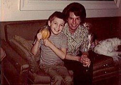 Young Roger with mom