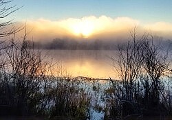 american river after dawn