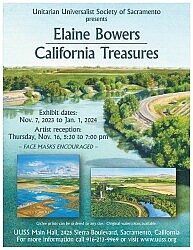 Art Reception for Elaine Bowers on Thursday, November 16th, from 5:30 to 7 pm.