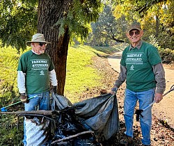 Fourteen veteran Stewards showed up Nov. 11th to help keep the "UU Mile" clean....