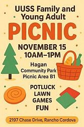 Family Ministry and Young Adults Picnic Saturday, Nov. 15 at Hagan Park