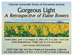 Elaine Bowers Retrospective on our Walls